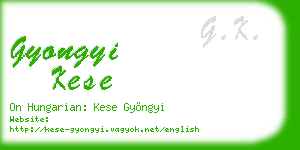 gyongyi kese business card