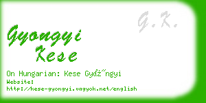 gyongyi kese business card